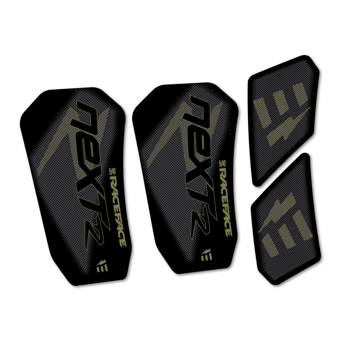 Compatible Stickers for RaceFace NEXT R Ebike Custom Crank 2020-2025, Crankset vinyl decals - Khaki