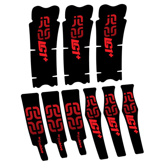 Red decal for E-thirteen LG1 Plus Carbon crankset – bike sticker vinyl