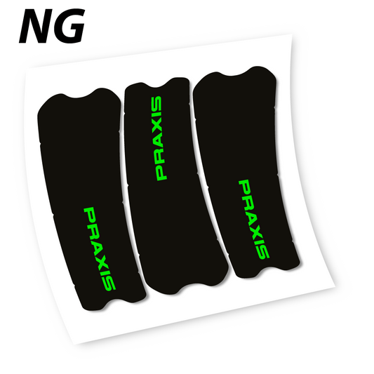 Neon Green decal for Praxis works turbo levo 2019 crankset – bike sticker vinyl
