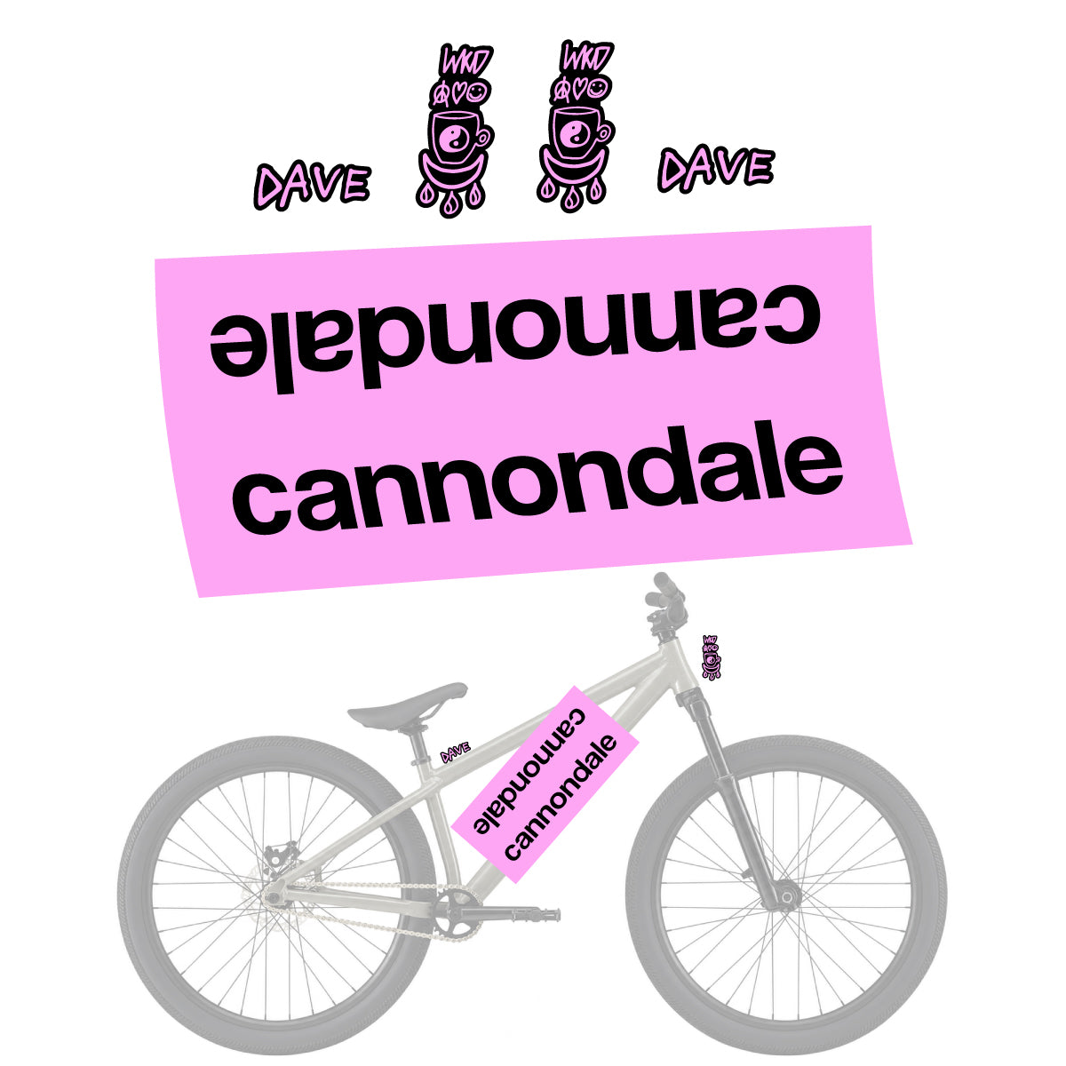 Compatible Stickers for Cannondale Dave, Helmet vinyl decals - Light Lilac
