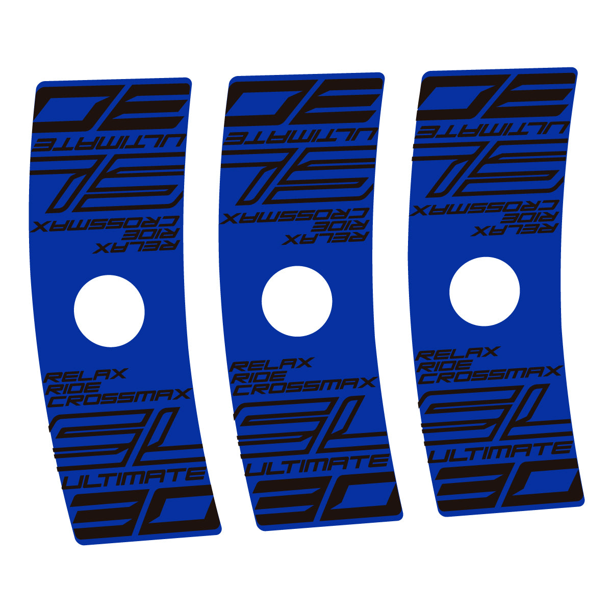 Vinyl decals for Mavic Crossmax SL Ultimate Rims - Ultramarine Blue