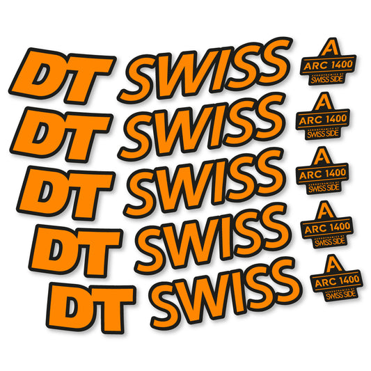 Stickers for DT Swiss ARC 1400 DICUT 55, Road Wheel 55mm vinyl decals - Saffron Yellow