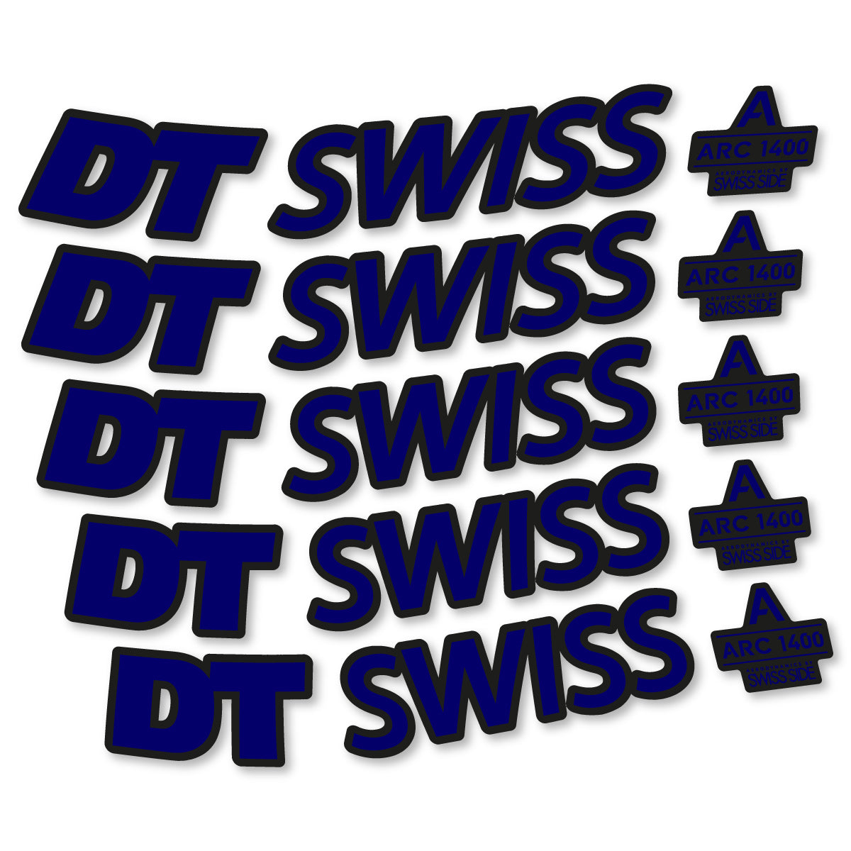 Stickers for DT Swiss ARC 1400 DICUT 55, Road Wheel 55mm vinyl decals - Scandinavian Blue