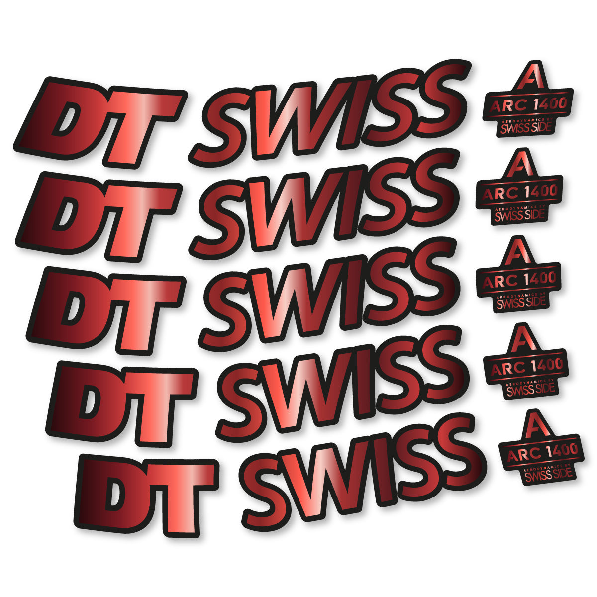 Stickers for DT Swiss ARC 1400 DICUT 55, Road Wheel 55mm vinyl decals - Copper