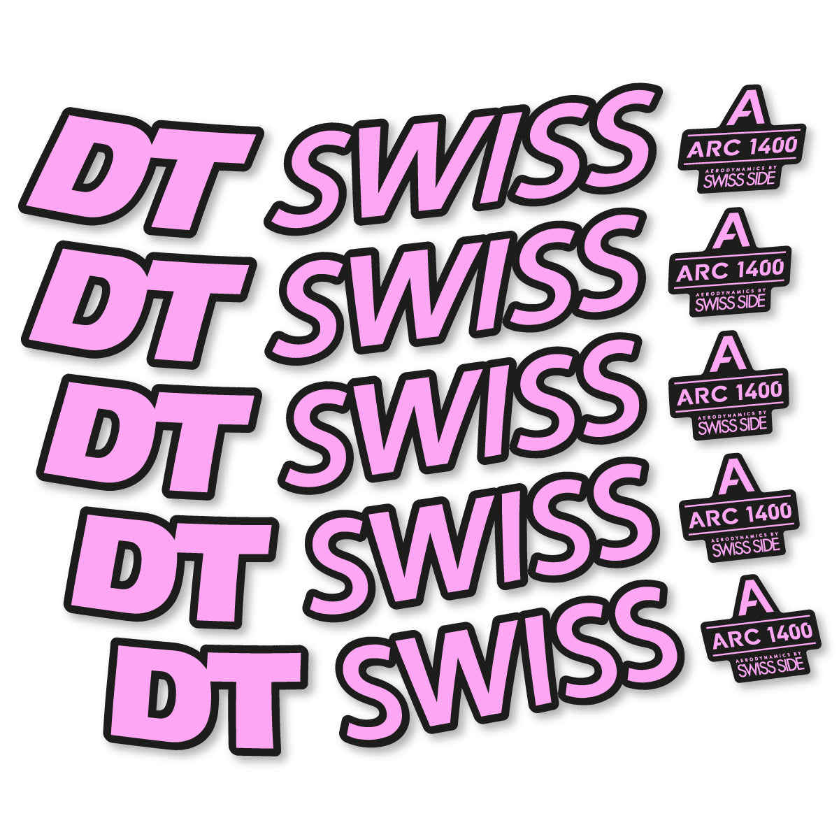Stickers for DT Swiss ARC 1400 DICUT 55, Road Wheel 55mm vinyl decals - Light Lilac