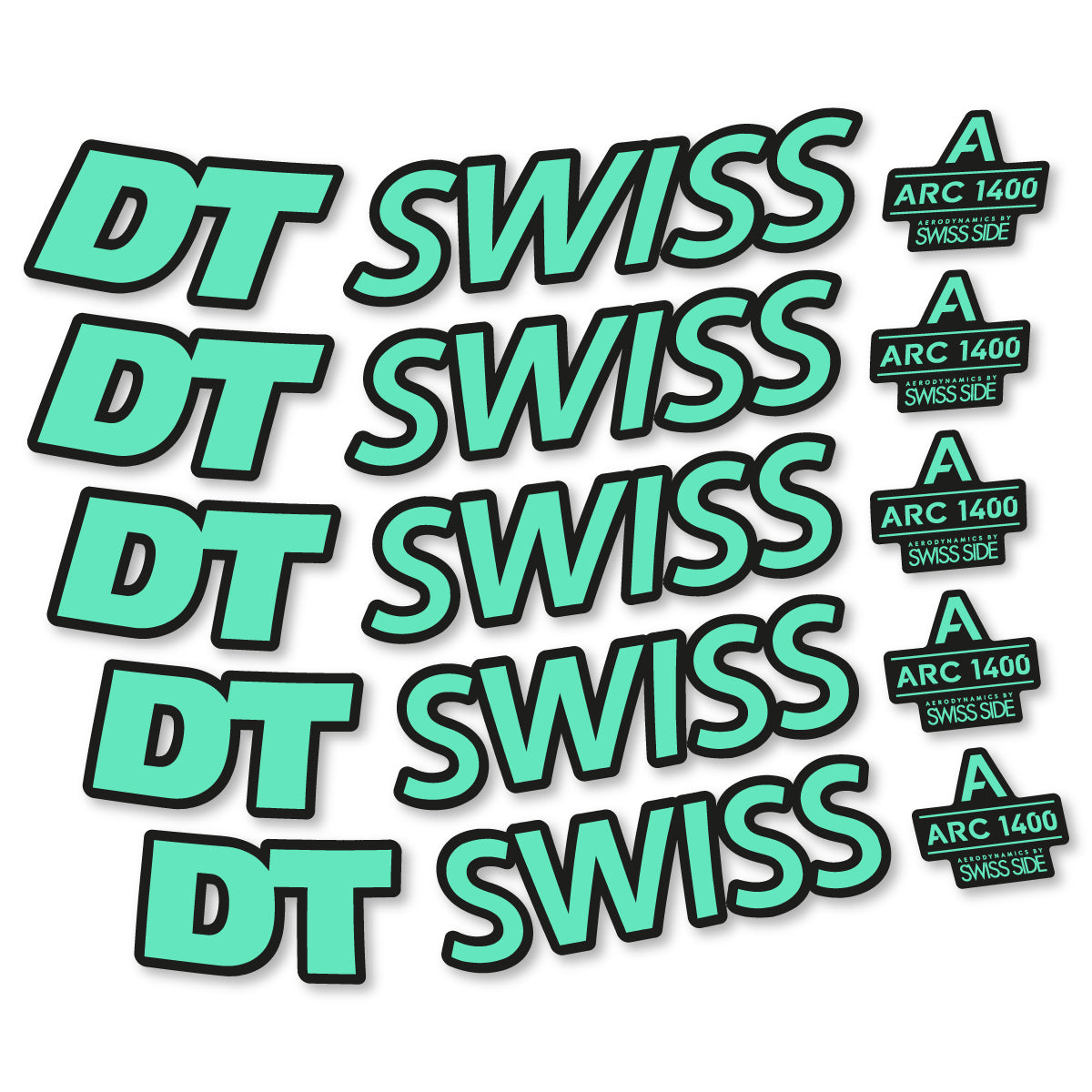 Stickers for DT Swiss ARC 1400 DICUT 55, Road Wheel 55mm vinyl decals - Mint