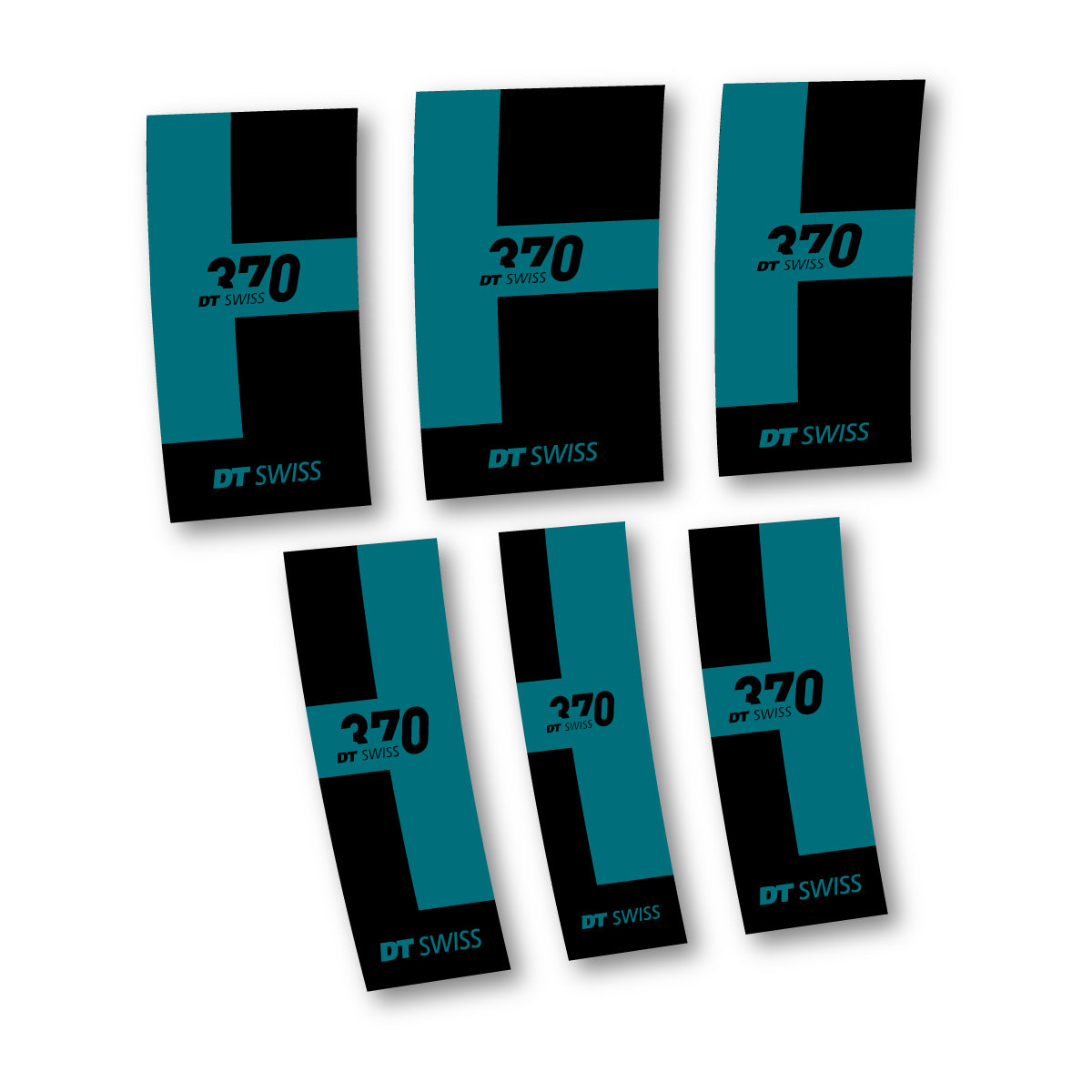 Vinyl Decals for DT Swiss 370 2022-2026 Hub - Dark Turquoise