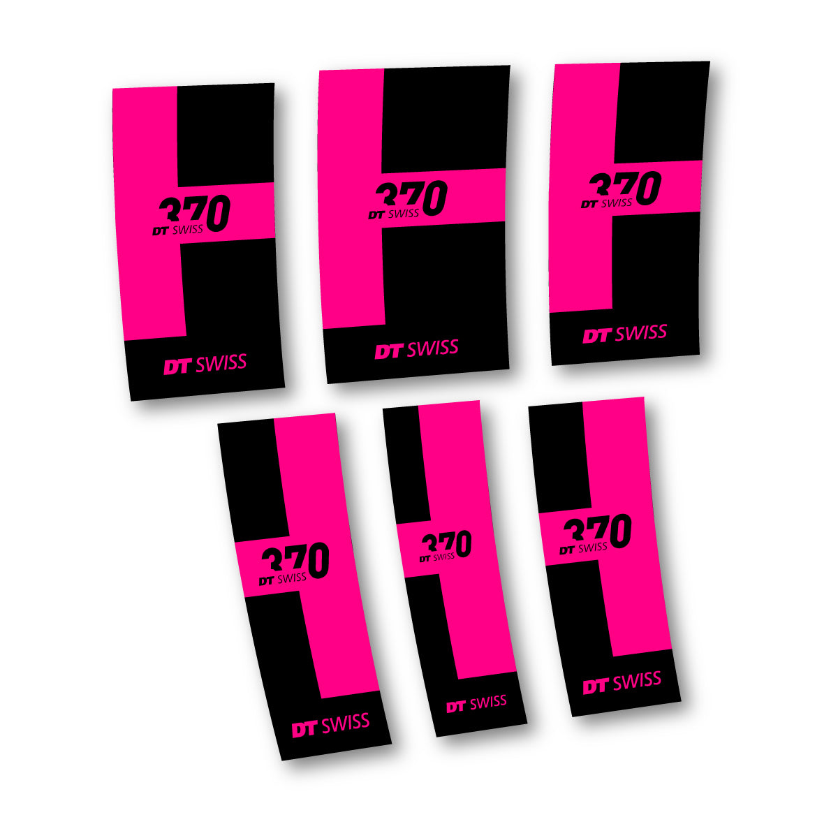 Vinyl Decals for DT Swiss 370 2022-2026 Hub - Fuchsia