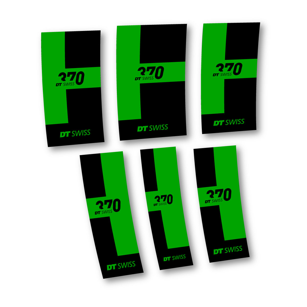 Vinyl Decals for DT Swiss 370 2022-2026 Hub - Green