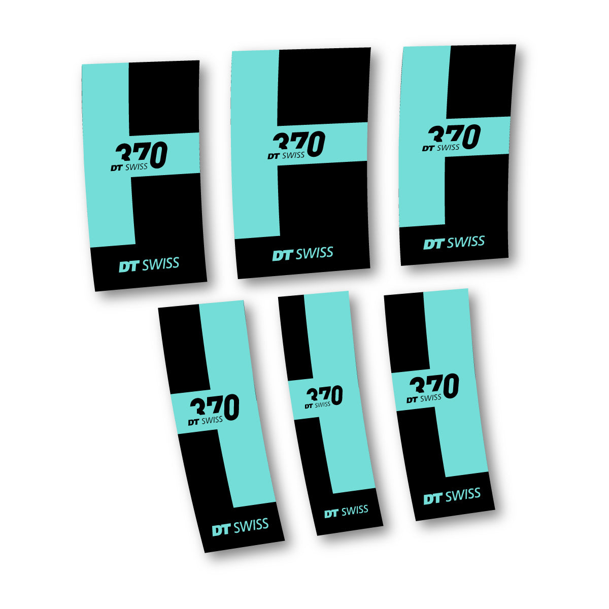 Vinyl Decals for DT Swiss 370 2022-2026 Hub - Blue Green