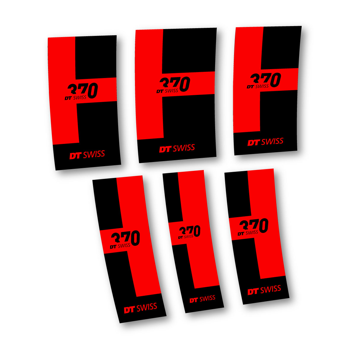 Vinyl Decals for DT Swiss 370 2022-2026 Hub - Orange Red