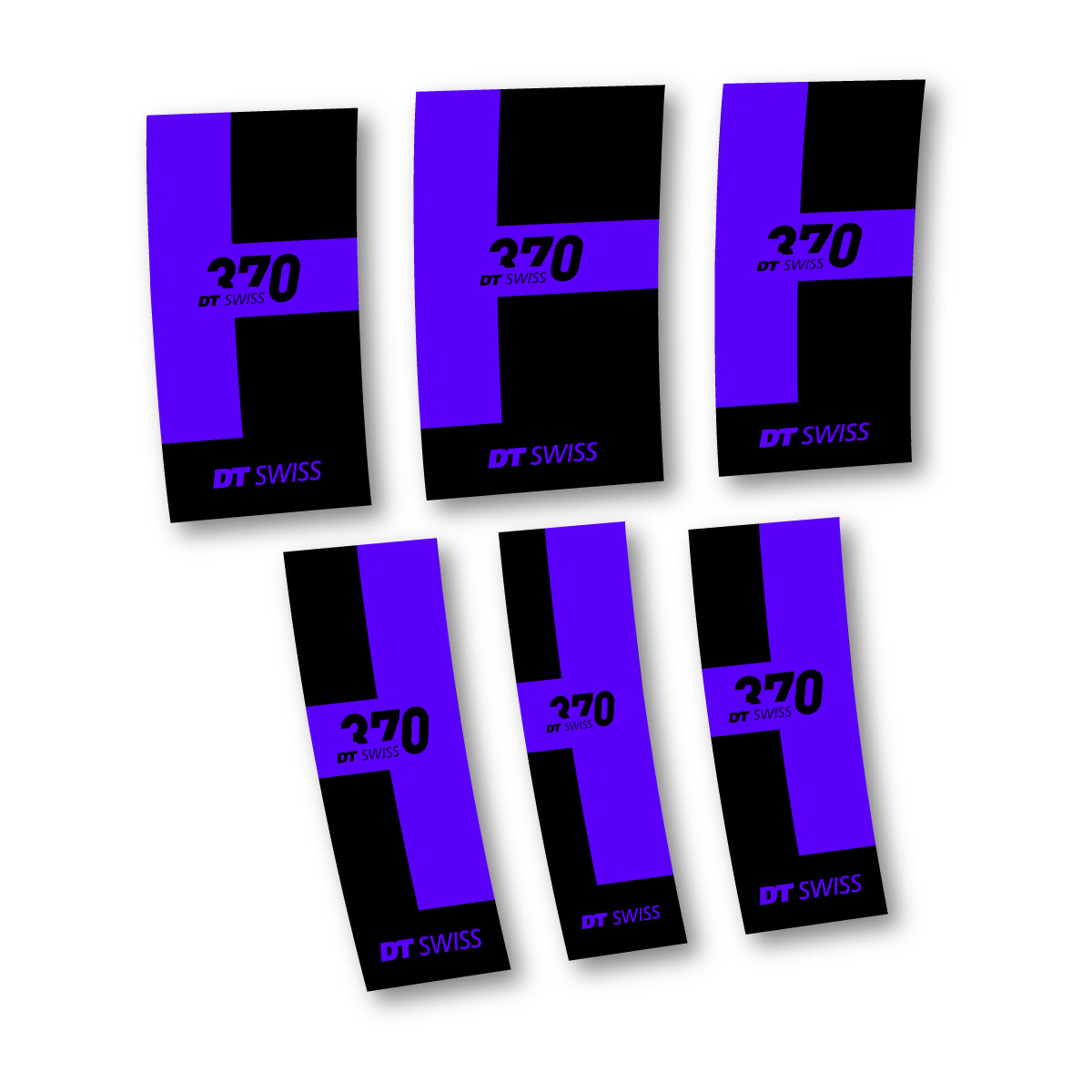 Vinyl Decals for DT Swiss 370 2022-2026 Hub - Reflex Blue