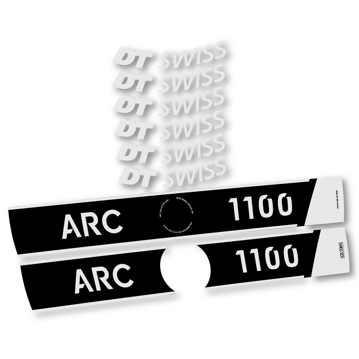 Vinyl Decals for DT Swiss ARC 1100 Disc 2025-2026 Road Wheel 50mm - Pearl Grey