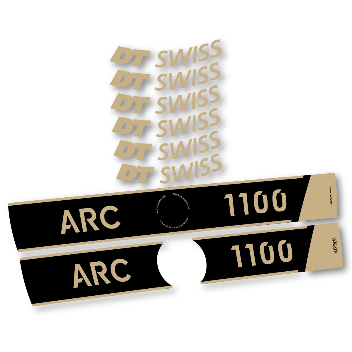 Vinyl Decals for DT Swiss ARC 1100 Disc 2025-2026 Road Wheel 50mm - Sand