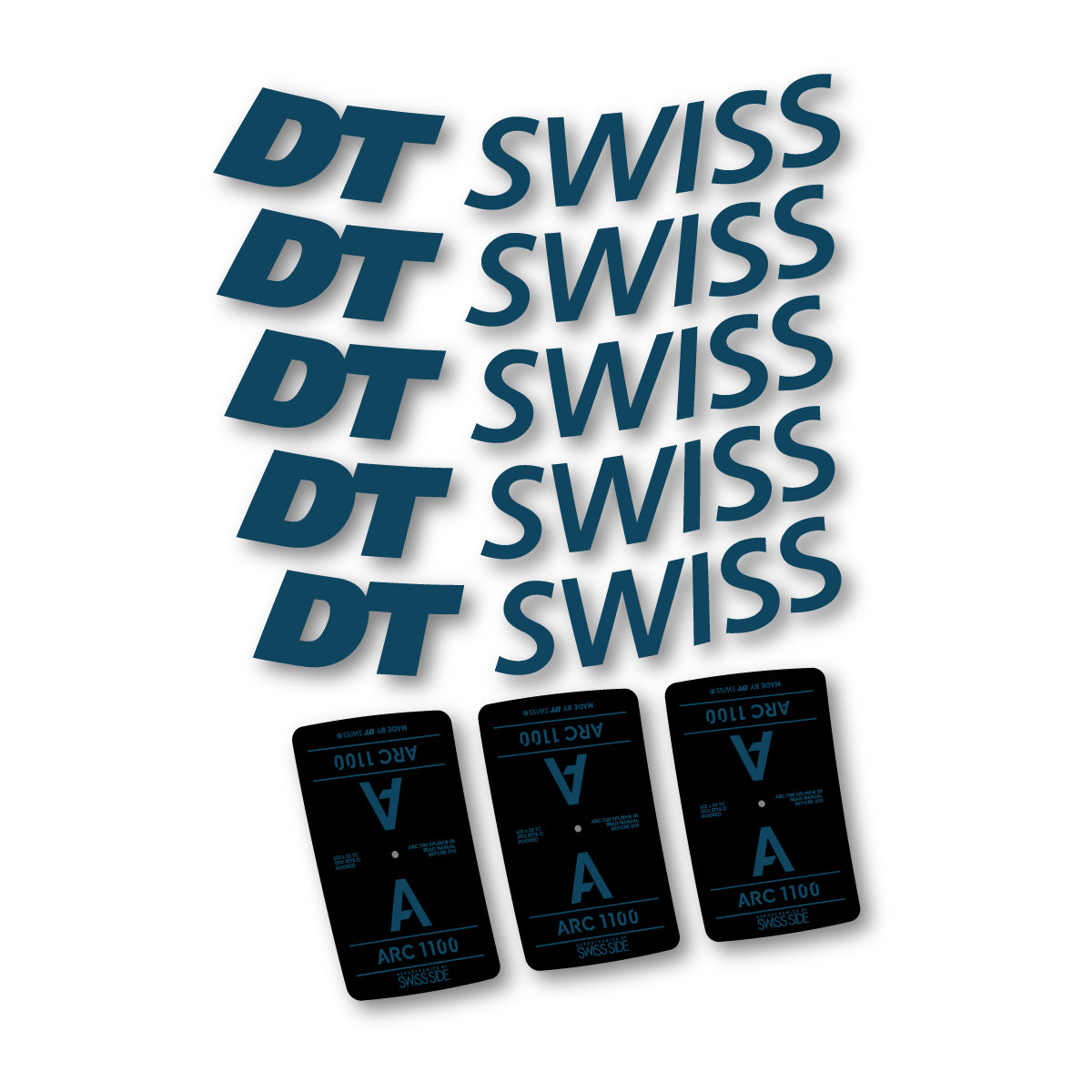 Vinyl decals for DT Swiss ARC 1100 38mm 2025-2026 Rims - Dark Lake