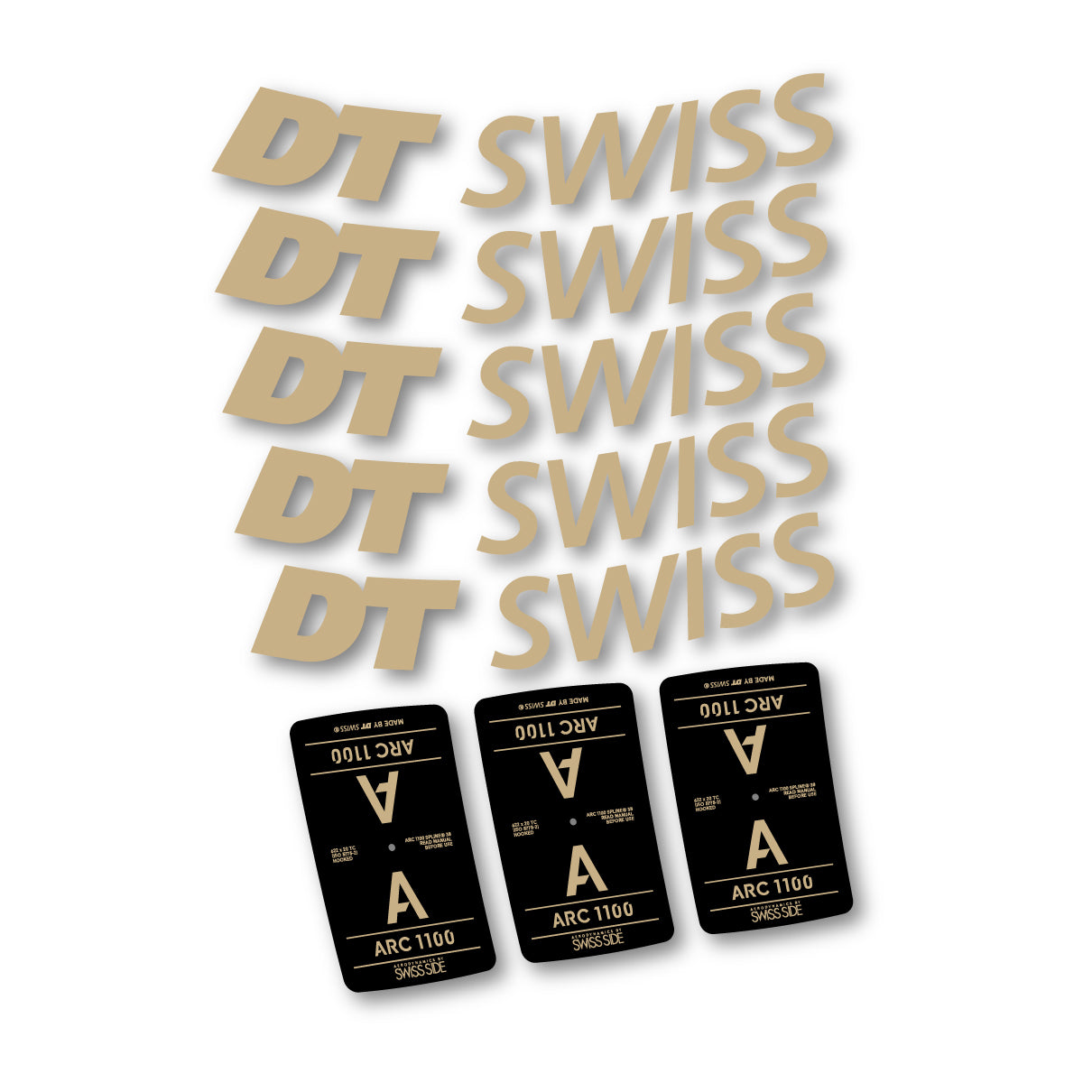 Vinyl decals for DT Swiss ARC 1100 38mm 2025-2026 Rims - Sand