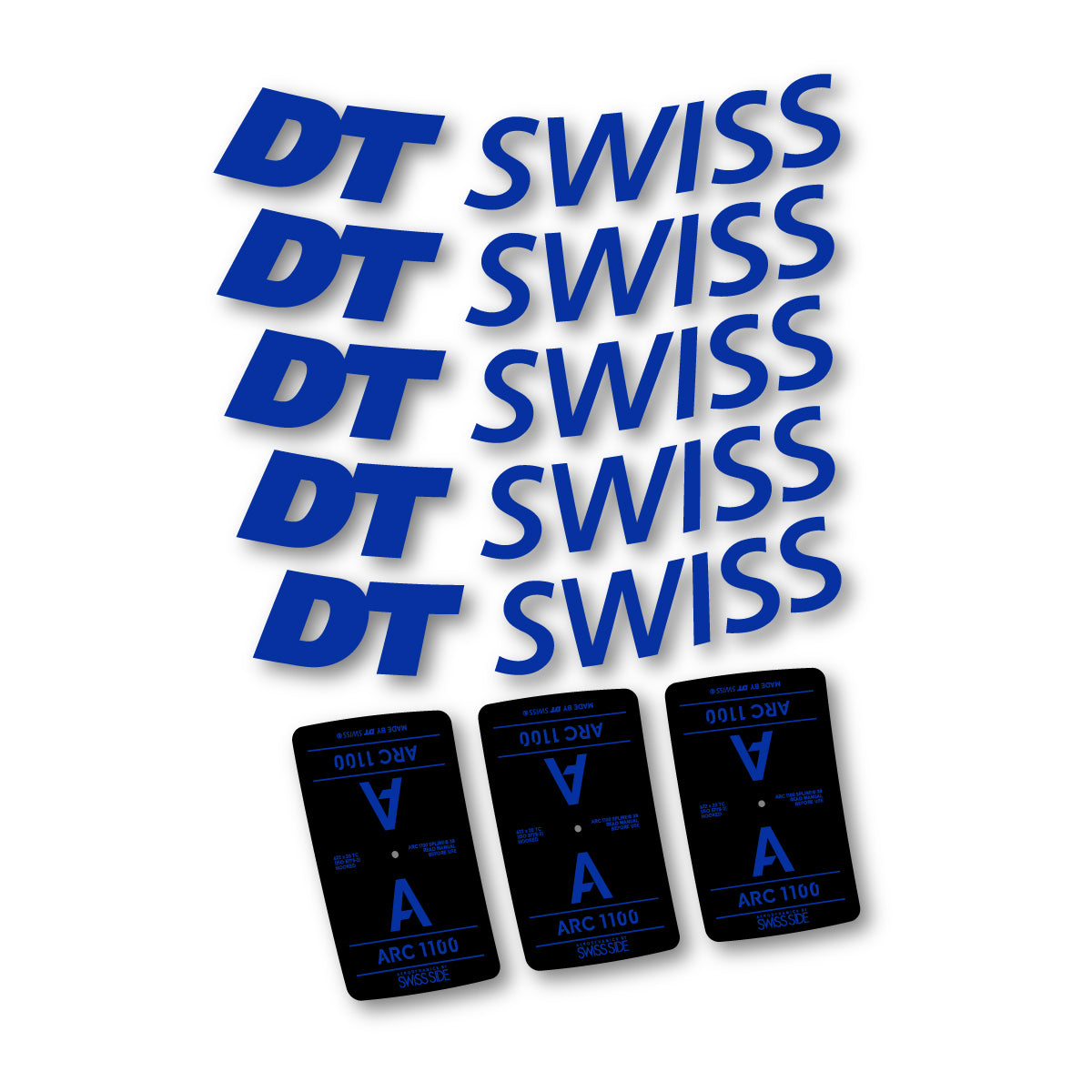 Vinyl decals for DT Swiss ARC 1100 38mm 2025-2026 Rims - Ultramarine Blue