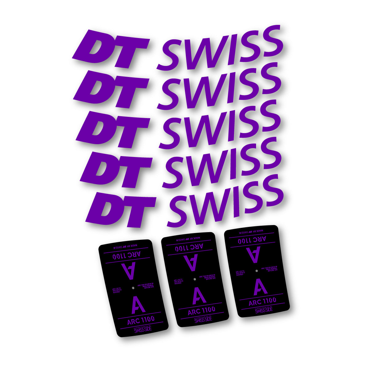 Vinyl decals for DT Swiss ARC 1100 38mm 2025-2026 Rims - Violet