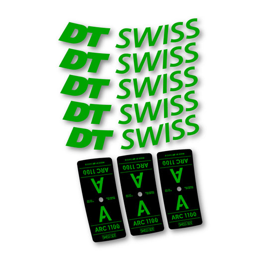 Vinyl decals for DT Swiss ARC 1100 55mm 2025-2026 Rims - Green