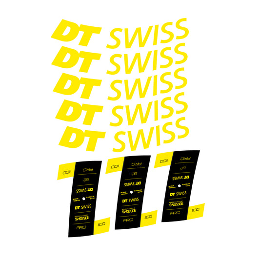Vinyl decals for DT Swiss ARC 1100 62mm 2020-2026 Rims - Yellow