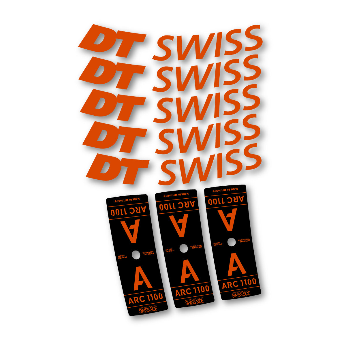 Vinyl decals for DT Swiss ARC 1100 65mm 2025-2026 Rims - Clay