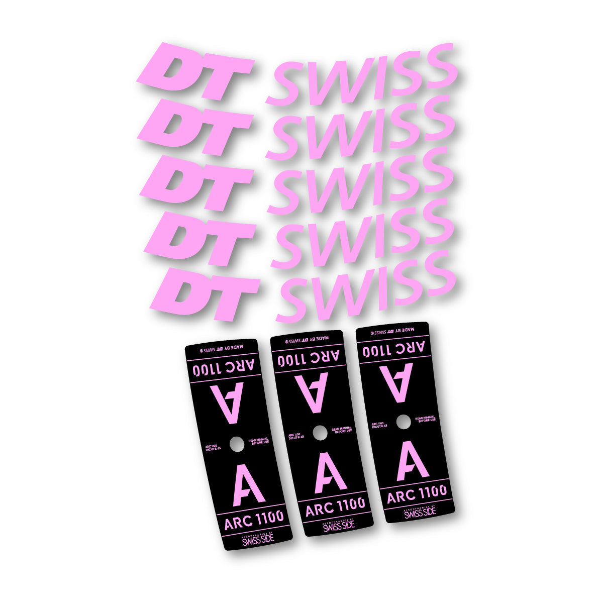 Vinyl decals for DT Swiss ARC 1100 65mm 2025-2026 Rims - Light Lilac