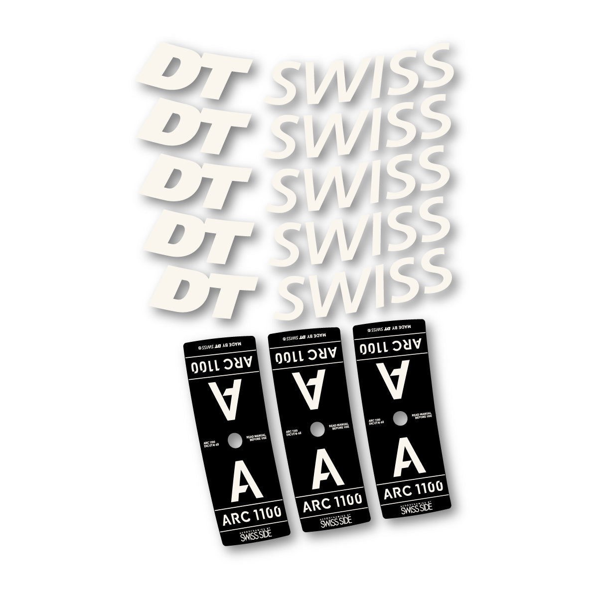 Vinyl decals for DT Swiss ARC 1100 65mm 2025-2026 Rims - Bone White