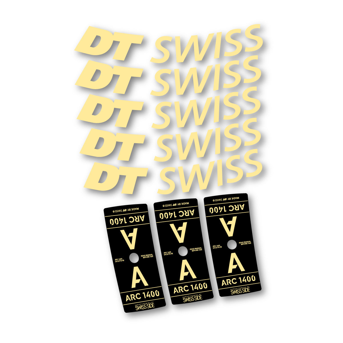 Vinyl decals for DT Swiss ARC 1400 55mm 2025-2026 Rims - Cream