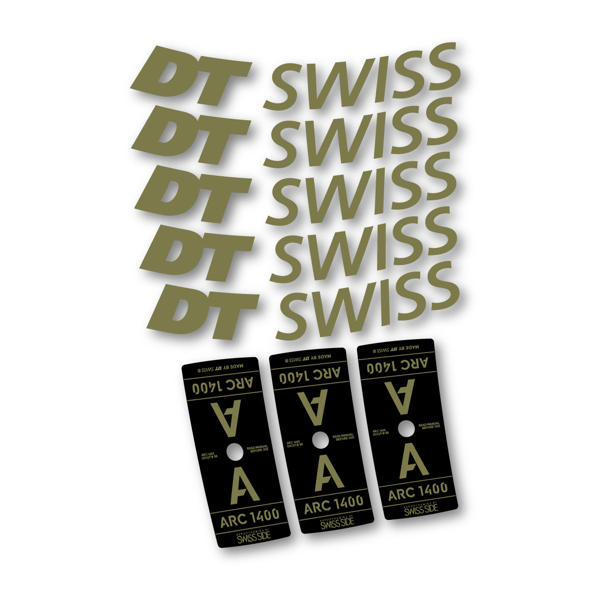 Vinyl decals for DT Swiss ARC 1400 55mm 2025-2026 Rims - Khaki
