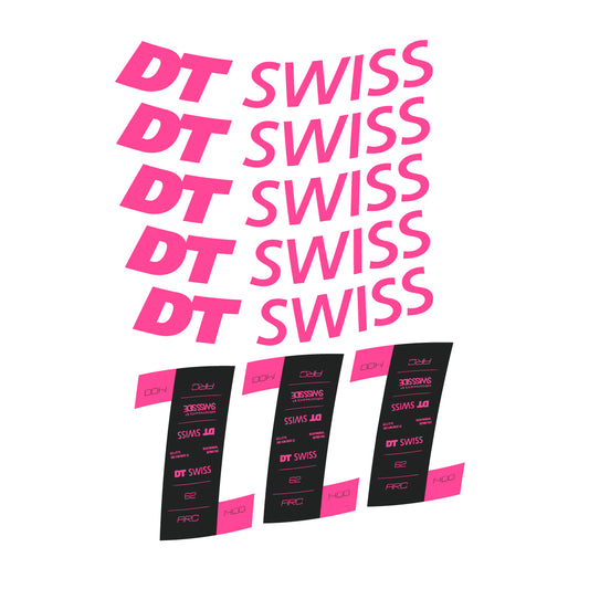 Vinyl decals for DT Swiss ARC 1400 62mm 2020-2026 Rims - Bubblegum Pink