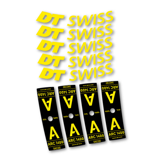 Vinyl decals for DT Swiss ARC 1400 85mm 2025-2026 Rims - Yellow
