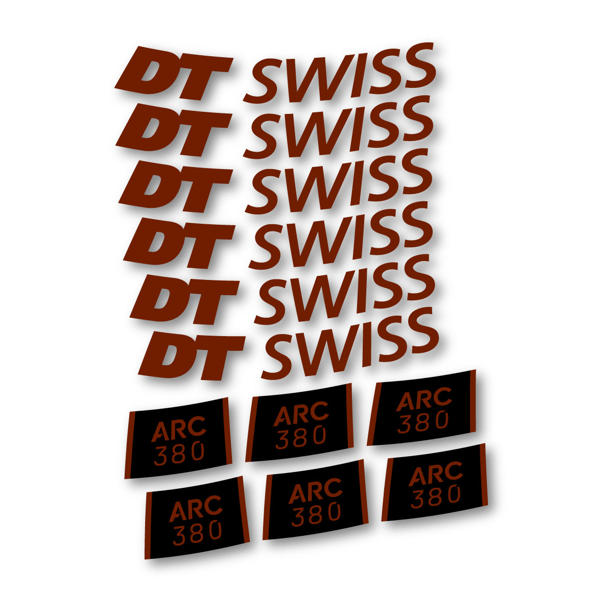 Vinyl decals for DT Swiss ARC 380 2024-2026 Rims - Brown