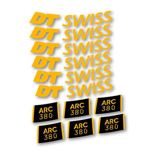 Vinyl decals for DT Swiss ARC 380 2024-2026 Rims - Medium Yellow