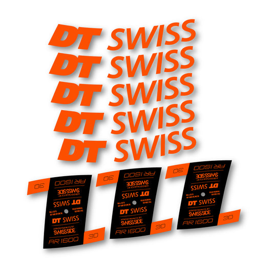 Vinyl decals for DT Swiss AR 1600 30mm 2022-2026 Rims - Orange