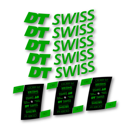 Vinyl decals for DT Swiss A 1800 2022-2025 Rims - Green