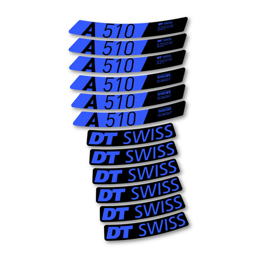 Vinyl decals for DT Swiss A 510 2024-2026 Rims - Medium Blue