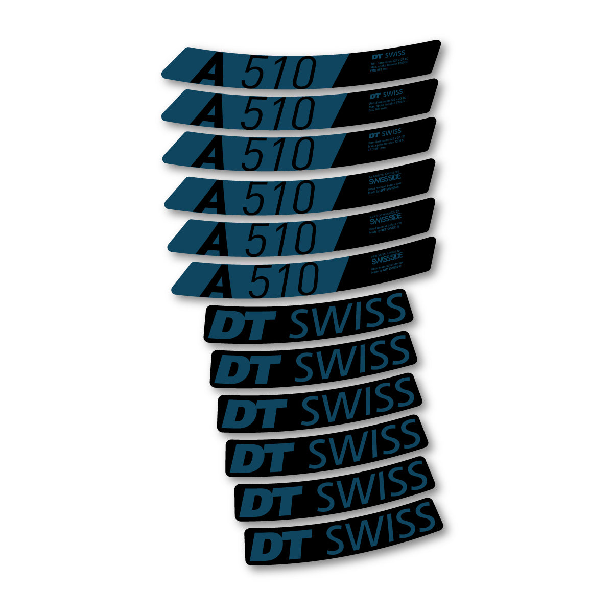 Vinyl decals for DT Swiss A 510 2024-2026 Rims - Dark Lake