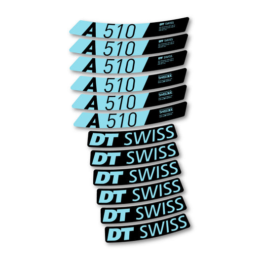 Vinyl decals for DT Swiss A 510 2024-2026 Rims - Sky Blue