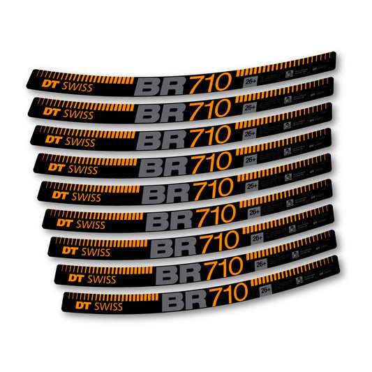 Vinyl decals for DT Swiss BR 710 2016-2026 Rims - Saffron Yellow
