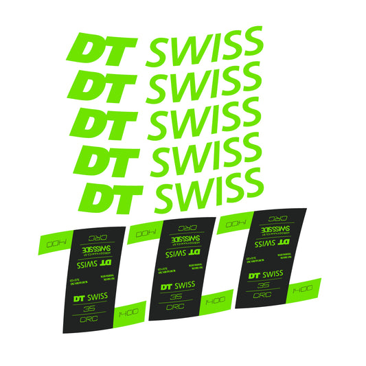Vinyl decals for DT Swiss CRC 1400 35mm 2021-2026 Rims - Apple Green