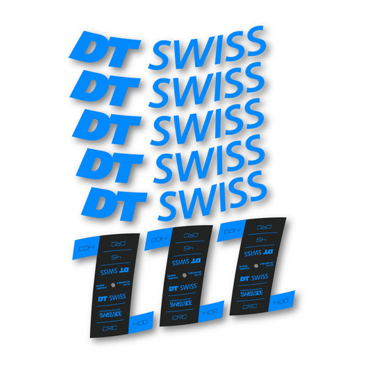 Vinyl decals for DT Swiss CRC 1400 45mm 2021-2026 Rims - Luminous Cyan