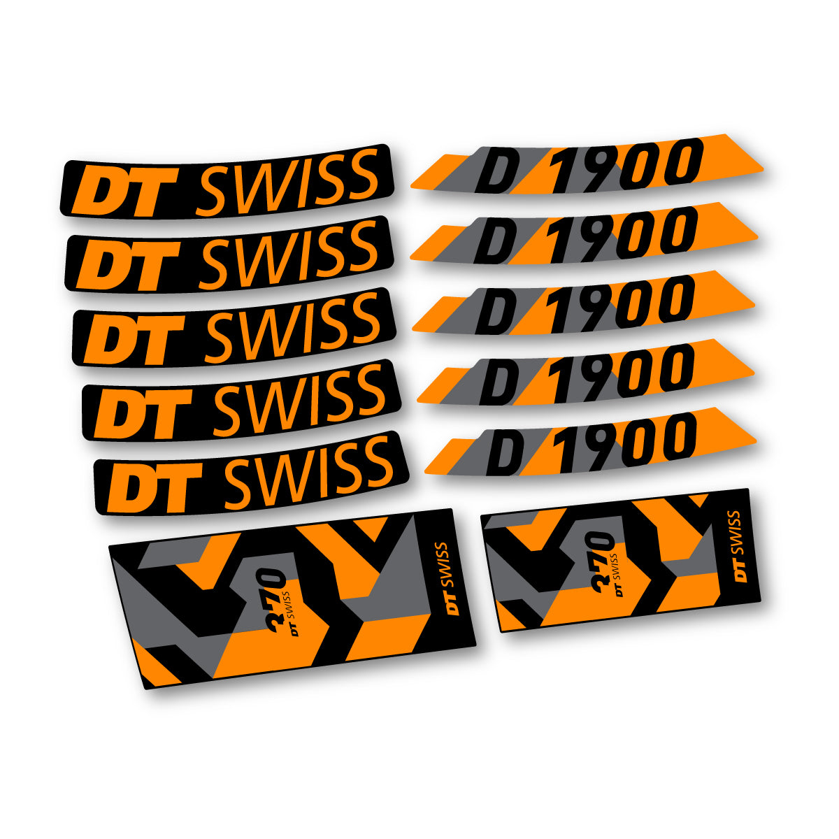 Vinyl decals for DT Swiss D 1900 2024-2026 Rims - Saffron Yellow