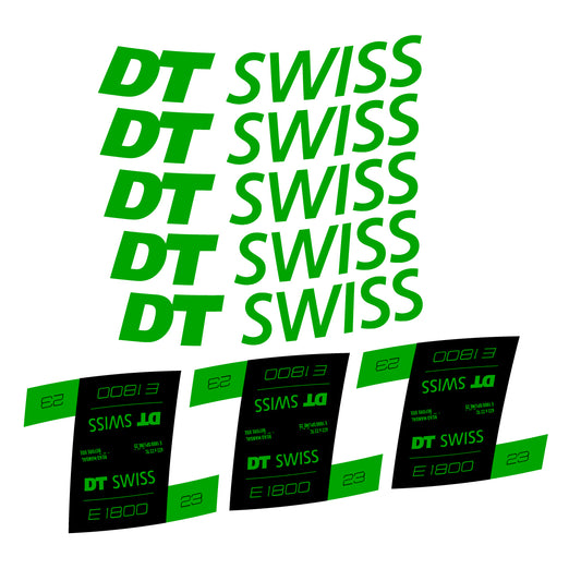 Vinyl decals for DT Swiss E 1800 23mm 2021-2026 Rims - Green