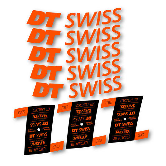 Vinyl decals for DT Swiss E 1800 30mm 2021-2026 Rims - Orange