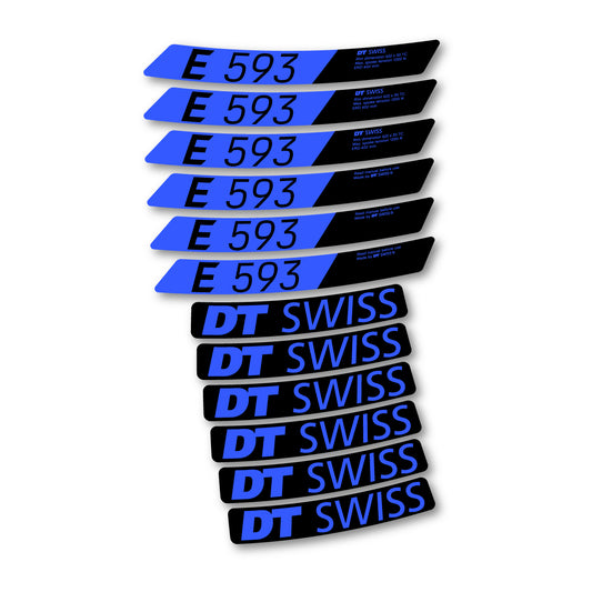Vinyl decals for DT Swiss E 593 2023-2026 Rims - Medium Blue