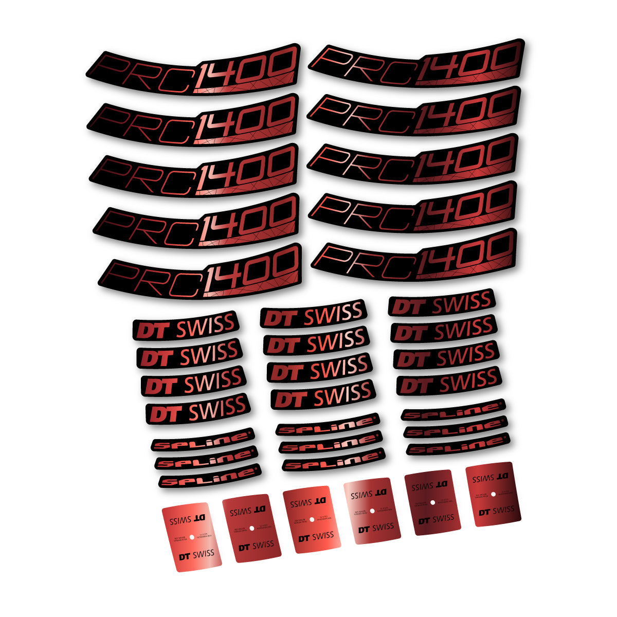 Vinyl Decals for DT Swiss PRC 1400 Spline 35 2026 Road Wheel 35mm - Copper