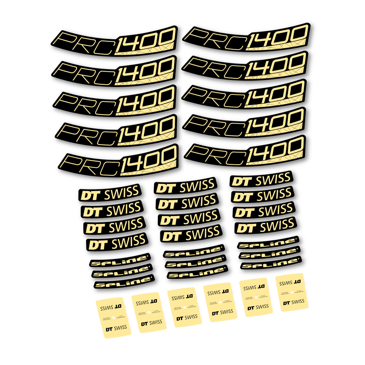 Vinyl Decals for DT Swiss PRC 1400 Spline 35 2026 Road Wheel 35mm - Cream