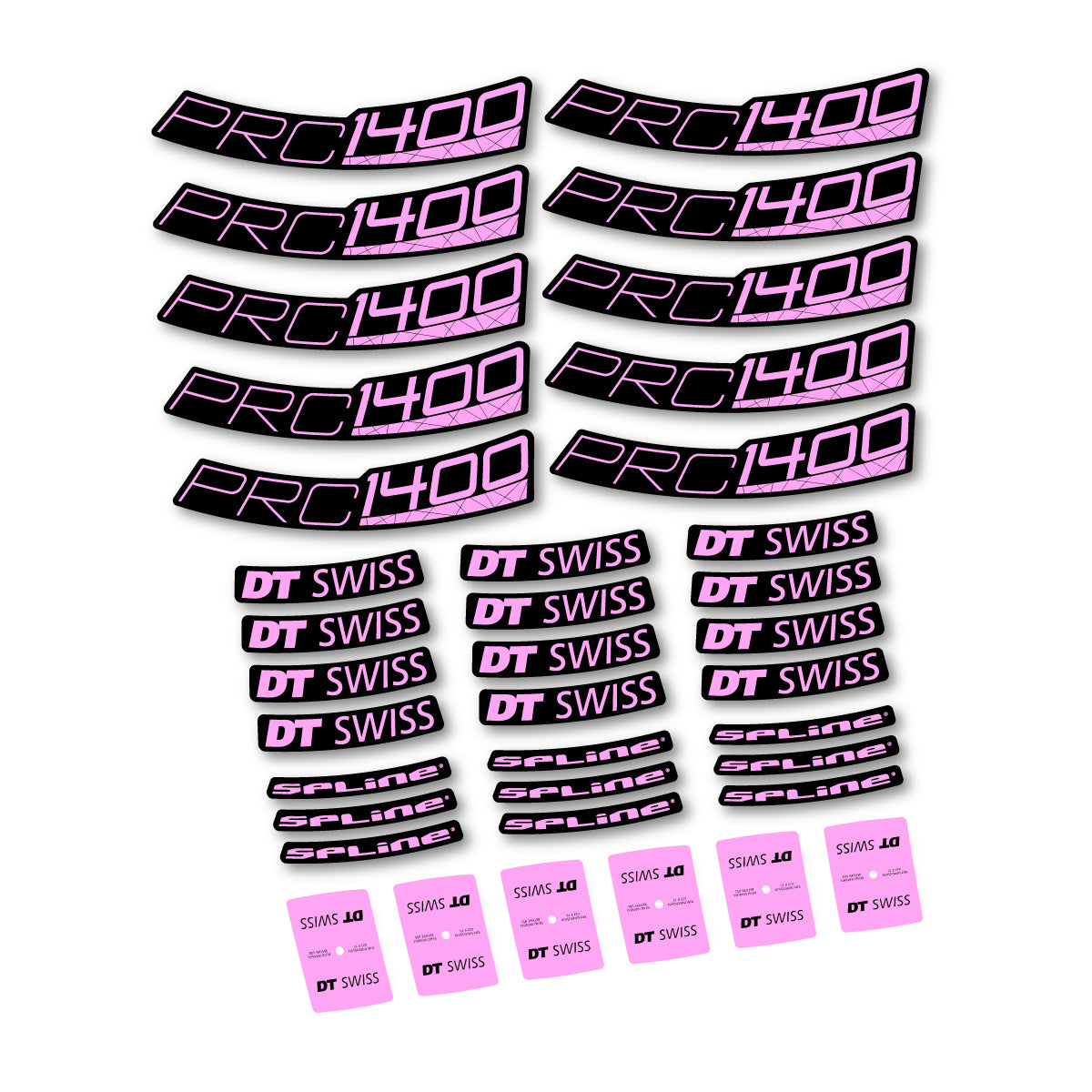 Vinyl Decals for DT Swiss PRC 1400 Spline 35 2026 Road Wheel 35mm - Light Lilac