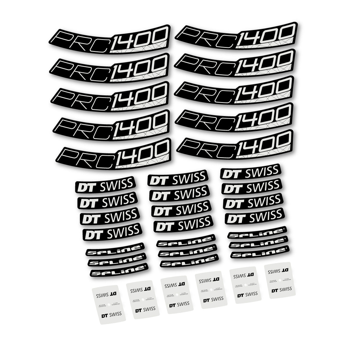 Vinyl Decals for DT Swiss PRC 1400 Spline 35 2026 Road Wheel 35mm - Pearl Grey