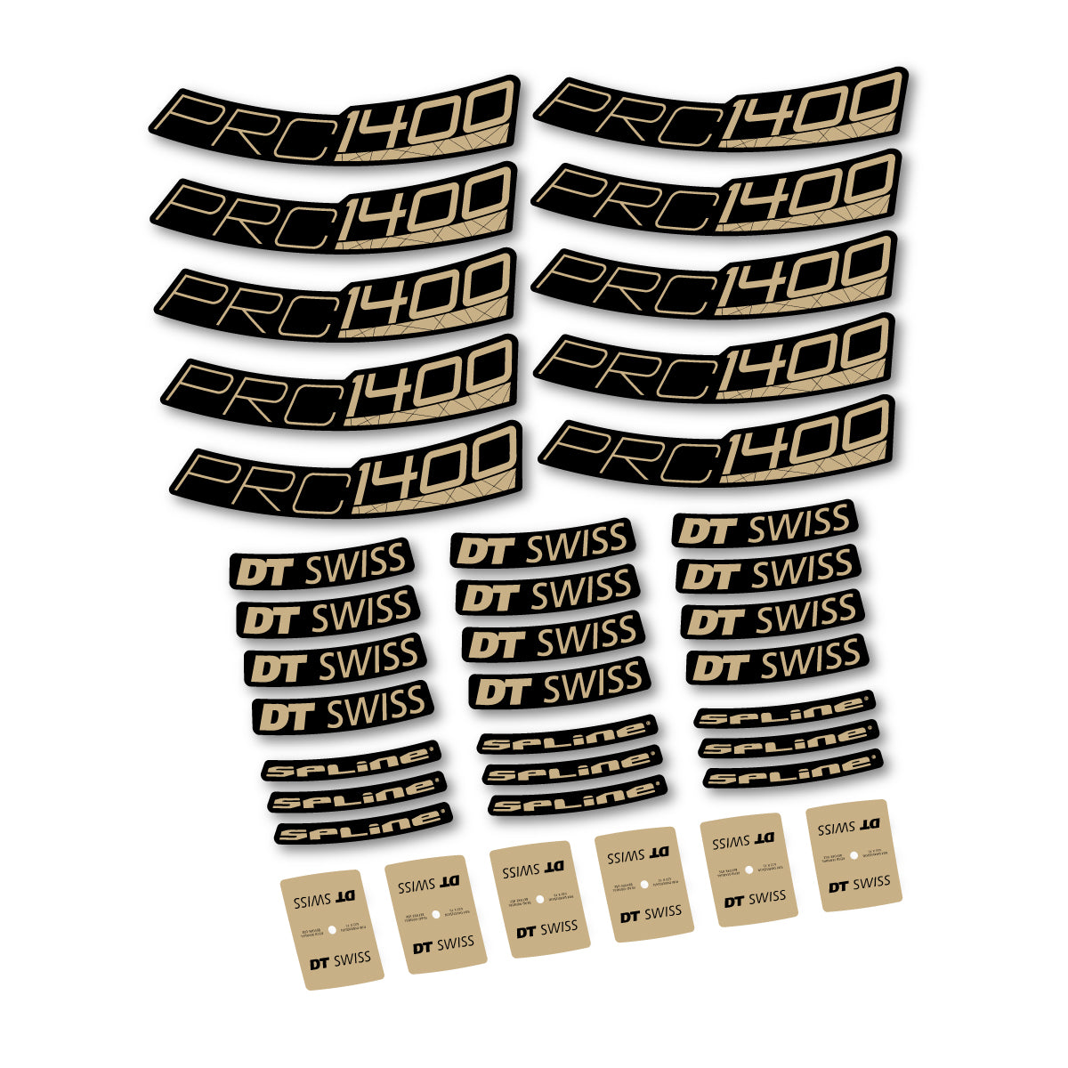 Vinyl Decals for DT Swiss PRC 1400 Spline 35 2026 Road Wheel 35mm - Sand